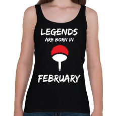 PRINTFASHION Naruto szülinap - Február - Női atléta - Fekete