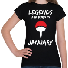 PRINTFASHION Naruto szülinap - Január - Női póló - Fekete női póló