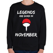 PRINTFASHION Naruto szülinap - November - Gyerek pulóver - Fekete gyerek pulóver, kardigán