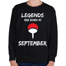 PRINTFASHION Naruto szülinap - Szeptember - Gyerek pulóver - Fekete gyerek pulóver, kardigán