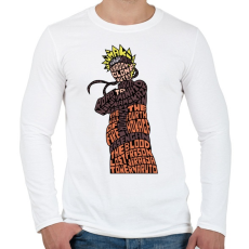 PRINTFASHION Naruto Uzumaki - Férfi hosszú ujjú póló - Fehér