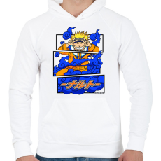 PRINTFASHION naruto uzumaki - Férfi kapucnis pulóver - Fehér