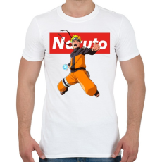 PRINTFASHION Naruto Uzumaki Rasengan - Férfi póló - Fehér