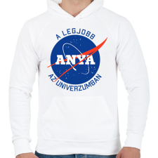 PRINTFASHION Nasa Anya - Férfi kapucnis pulóver - Fehér férfi pulóver, kardigán