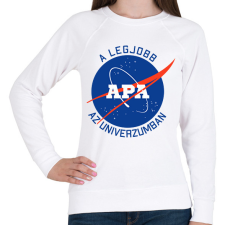 PRINTFASHION Nasa Apa - Női pulóver - Fehér női pulóver, kardigán