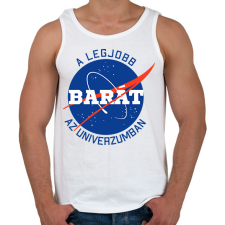 PRINTFASHION Nasa barát - Férfi atléta - Fehér atléta, trikó