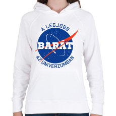 PRINTFASHION Nasa barát - Női kapucnis pulóver - Fehér