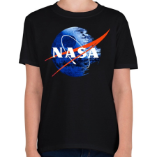 PRINTFASHION NASA Halálcsillag logo - Gyerek póló - Fekete gyerek póló