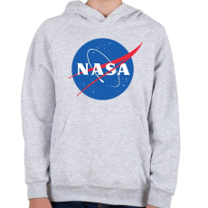 PRINTFASHION NASA logo - Gyerek kapucnis pulóver - Sport szürke