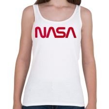 PRINTFASHION Nasa logó - Női atléta - Fehér női trikó