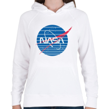 PRINTFASHION Nasa logo - Női kapucnis pulóver - Fehér női pulóver, kardigán