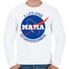 PRINTFASHION Nasa Mama - Férfi pulóver - Fehér