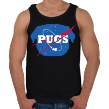 PRINTFASHION Nasa mopsz - Férfi atléta - Fekete atléta, trikó