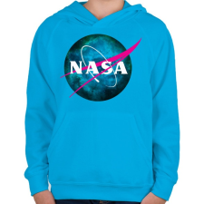 PRINTFASHION NASA NEBULA - Gyerek kapucnis pulóver - Azúrkék gyerek pulóver, kardigán