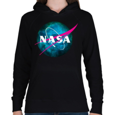 PRINTFASHION NASA NEBULA - Női kapucnis pulóver - Fekete női pulóver, kardigán