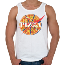 PRINTFASHION Nasa Pizza - Férfi atléta - Fehér atléta, trikó