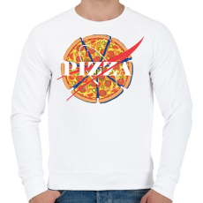 PRINTFASHION Nasa Pizza - Férfi pulóver - Fehér