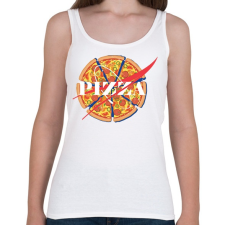PRINTFASHION Nasa Pizza - Női atléta - Fehér női trikó