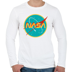 PRINTFASHION Nasa retro - Férfi hosszú ujjú póló - Fehér