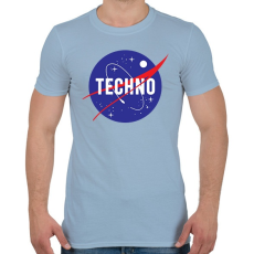 PRINTFASHION Nasa Techno - Férfi póló - Világoskék