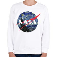 PRINTFASHION NASA (Van Gogh) - Gyerek pulóver - Fehér gyerek pulóver, kardigán