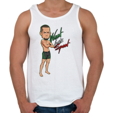 PRINTFASHION Nate Diaz - Férfi atléta - Fehér atléta, trikó