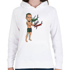 PRINTFASHION Nate Diaz - Női kapucnis pulóver - Fehér