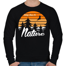 PRINTFASHION Nature  - Férfi pulóver - Fekete