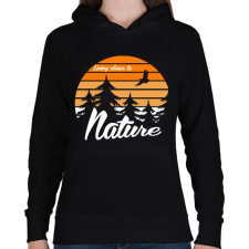 PRINTFASHION Nature  - Női kapucnis pulóver - Fekete női pulóver, kardigán