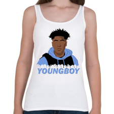 PRINTFASHION NBA Youngboy - Női atléta - Fehér női trikó