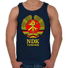 PRINTFASHION NDK DDR Műhely Tuning Címer (3 szín) - Férfi atléta - Sötétkék