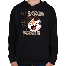 PRINTFASHION Ne basszatok fel ma! Légyszi! - Gyerek kapucnis pulóver - Fekete gyerek pulóver, kardigán