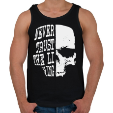 PRINTFASHION Ne bízz az élőkben - Férfi atléta - Fekete