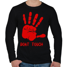PRINTFASHION Ne érj hozzám - Férfi hosszú ujjú póló - Fekete férfi póló