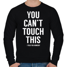 PRINTFASHION Ne érj hozzám - Férfi pulóver - Fekete férfi pulóver, kardigán