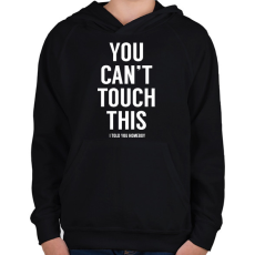 PRINTFASHION Ne érj hozzám - Gyerek kapucnis pulóver - Fekete