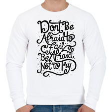 PRINTFASHION Ne félj! - Férfi pulóver - Fehér férfi pulóver, kardigán