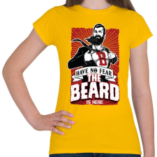 PRINTFASHION Ne félj, itt a szakállam! - Női póló - Sárga női póló