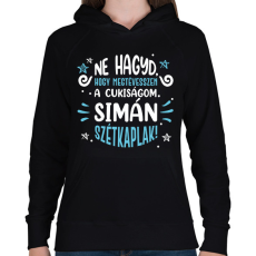 PRINTFASHION Ne hagyd, hogy megtévesszen a cukiságom - Kék - Női kapucnis pulóver - Fekete
