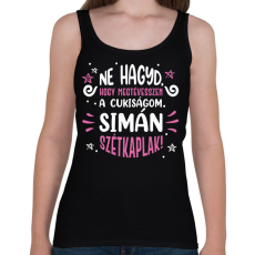 PRINTFASHION Ne hagyd, hogy megtévesszen a cukiságom - Rózsaszín - Női atléta - Fekete