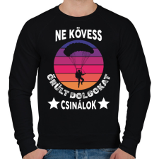 PRINTFASHION Ne kövess - Férfi pulóver - Fekete férfi pulóver, kardigán