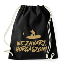 PRINTFASHION Ne zavarj horgászom  - Sportzsák, Tornazsák - Fekete tornazsák