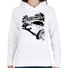 PRINTFASHION Need For Speed MW - Női kapucnis pulóver - Fehér női pulóver, kardigán