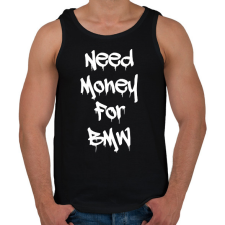 PRINTFASHION Need money for BMW fehér - Férfi atléta - Fekete női trikó