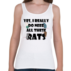 PRINTFASHION Need rats - Női atléta - Fehér