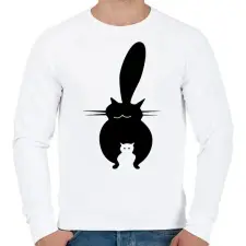 PRINTFASHION negatívtércicák - Férfi pulóver - Fehér férfi pulóver, kardigán