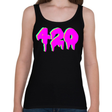 PRINTFASHION Négyhúsz - Női atléta - Fekete női trikó