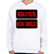 PRINTFASHION néha... - Gyerek kapucnis pulóver - Fehér gyerek pulóver, kardigán