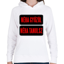 PRINTFASHION néha... - Női kapucnis pulóver - Fehér női pulóver, kardigán