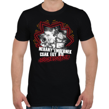 PRINTFASHION Néhány embernek csak egy kis lökés kéne - Férfi póló - Fekete férfi póló